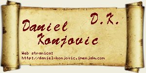 Daniel Konjović vizit kartica